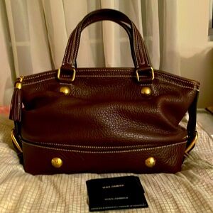 Authentic DOLCE and GABBANA brown leather bag